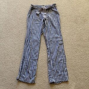 American Eagle Striped Pajama Pants Women’s Size Small Stretch White Grey VEUC